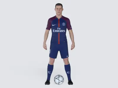 Male Football Player 3D model