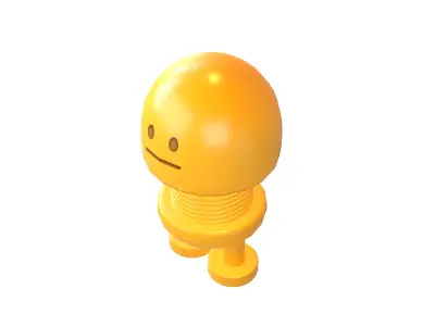 Car Spring Expression Toys Neutral Face v1 001 Low-poly 3D model