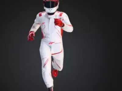 Racing Driver Suit Character High Detail 3D Model 3D model