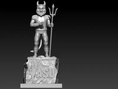 NCAA - ARIZONA STATE SUN DEVILS FOOTBALL MASCOT STATUE 3D print model