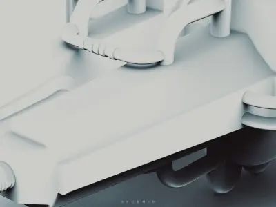 Spaceship Engine 3D Model Low-poly 3D model