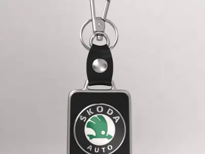 Skoda  car logo keychain 3d model type 1 3D model