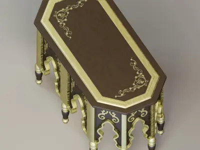  Moroccan large coffee table 3D model