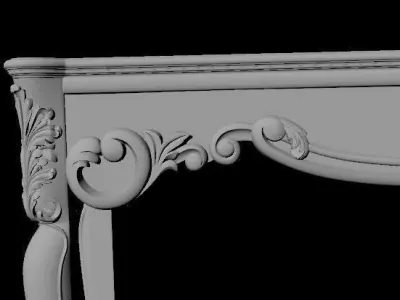 magazine table with mirror 3D model