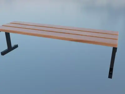 Simple Bench Free low-poly 3D model