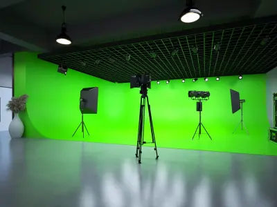 Lighting Studio Scene Low-poly 3D model