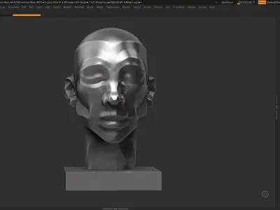 human head modern sculpture 3d print model 120 3D print model