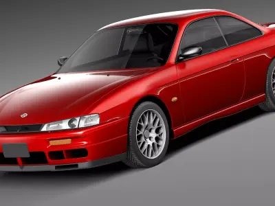 Nissan 240 SX silvia S 14 1995 - 1999 3D model