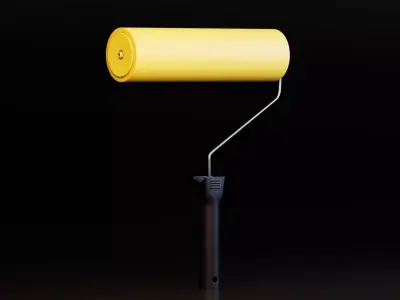Paint Roller Free low-poly 3D model
