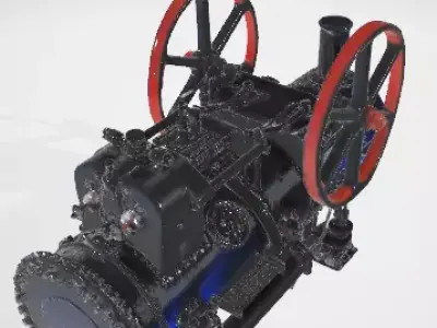 Vintage Steam Motor 3D model