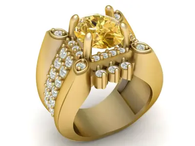 LUXURY ITALIAN MEN RING 3D PRINTABLE MODEL 3D print model