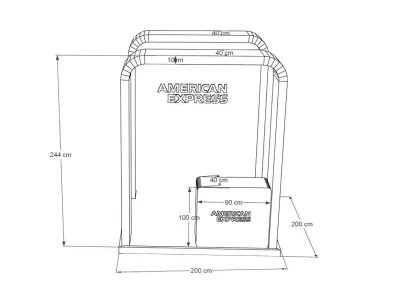 booth 2x2 3D model
