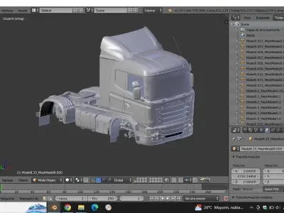 Scania G410 4x2  Low-poly 3D model