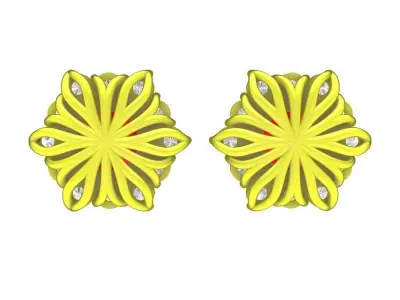 A7954 Luxury Italy Diamond Women Earrings 3D Model 3D print model