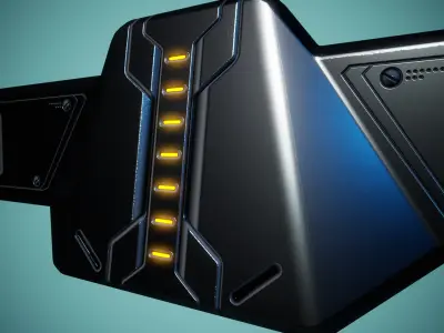 Sci-Fi Modular Piece PBR Free low-poly 3D model
