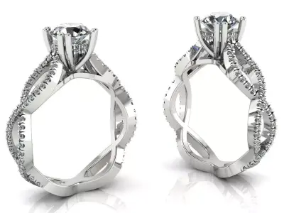 Gold ring  Jewelry 3D print model order