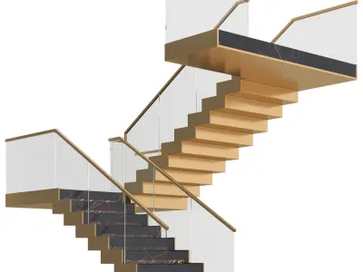 Modern luxury staircase 3D model