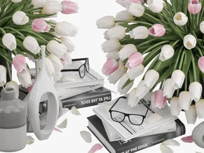 DECORATIVE SET TULIP  3D model