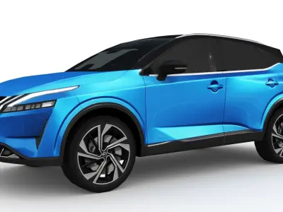 Nissan Qashqai 2022 Low-poly 3D model