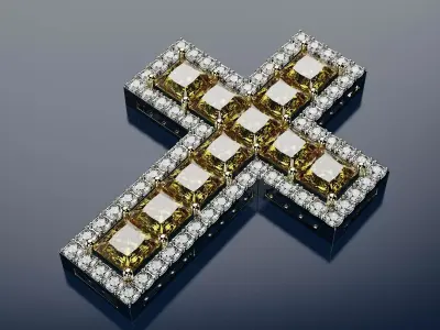 cross diamonds 3D print model