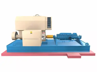Boiler Feed Pump Model Low-poly 3D model