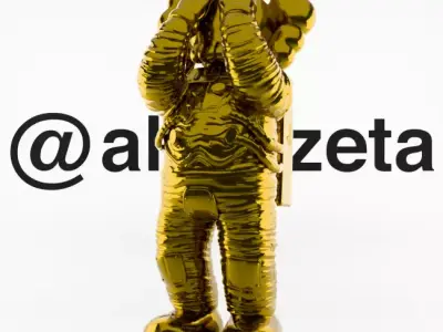 Kaws Space Textured Low-poly 3D model