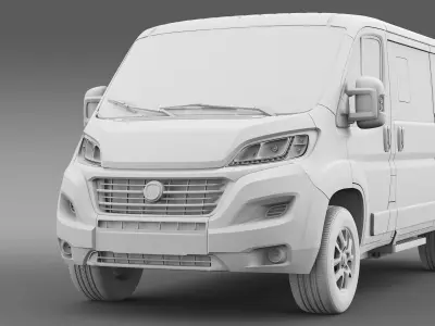 Fiat Ducato Panorama L2H1 2017 3D model