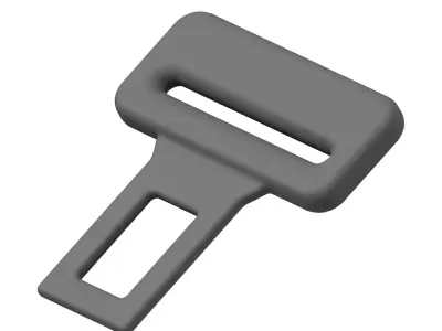 Carbon Fiber Car Seat Buckle 3D model