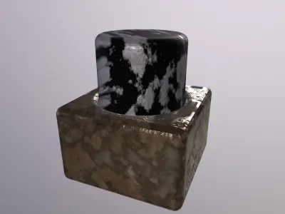 enebox marble bottle Free low-poly 3D model