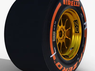 E23 Hard Rear tyre Low-poly 3D model