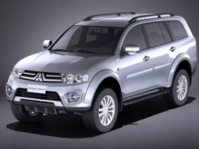 Mitsubishi Pajero Dakar 2015 VRAY 3D model