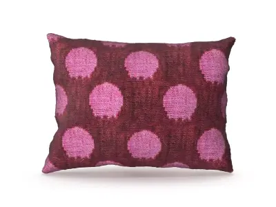 Patterned Velvet Pillow Pink Free 3D model