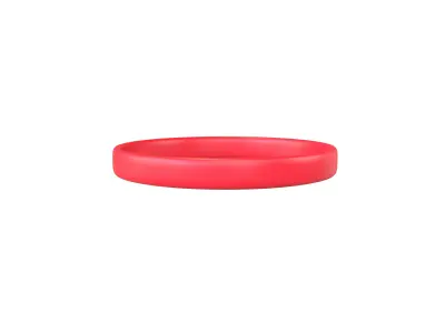 Silicone Wristband v1 005 Low-poly 3D model