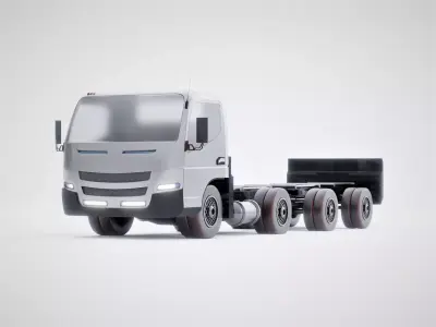 Truck Low-poly 3D model from CGTrader