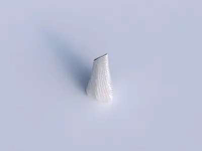 Vase puffy tipped triangle with twisted diagonal grid plates 3D print model purchase