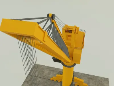 shipyard crane model 3D model