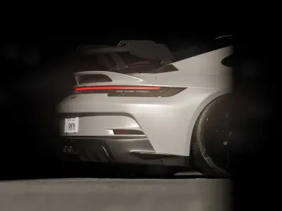 Automotive Cinematic Scene And Lens Flare 3D Blender Textured 3D model