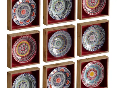 Set of eastern dishes 3D model