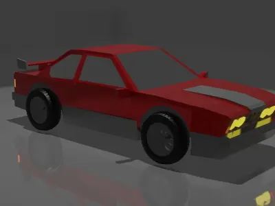 Low Poly Sport Car Low-poly 3D model purchase