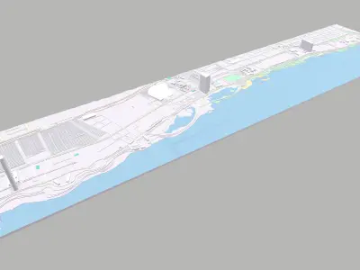 Jeddah City Circuit 3D model