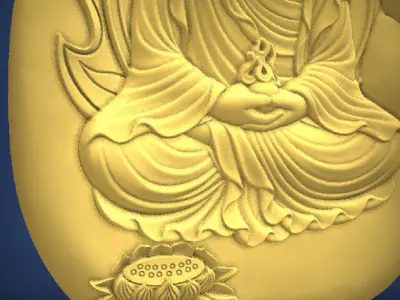 Carved panel painting STL 3D print model 5