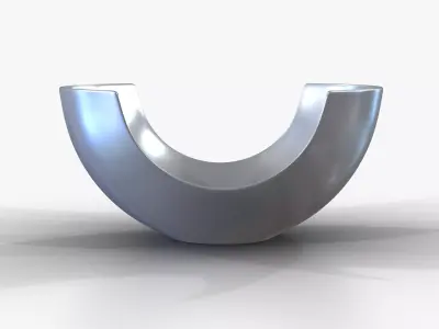 Bowl Chrome L Low-poly 3D model