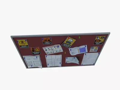 Notice Board 3D model