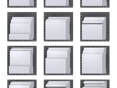 Architectural moldings - Baseboards-A 1 3D model