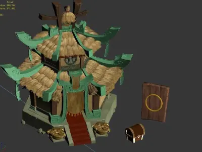 gAME Civilian Architecture - Thatched Cottage 3D model