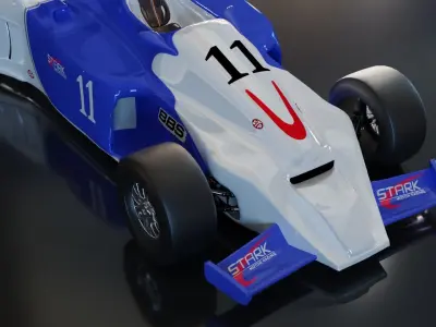stark f1 car Low-poly 3D model