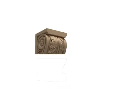 Corbel-7f 3D model ornate wall sconce 3D model