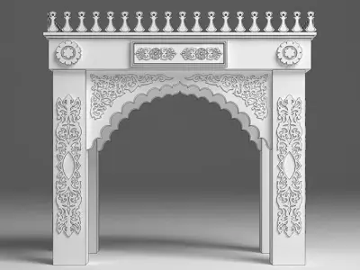 Indain Palace Porch 3D model