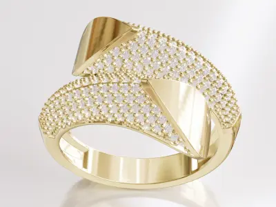 Jewelry Diamond Ring Model RG33 Free 3D print model
