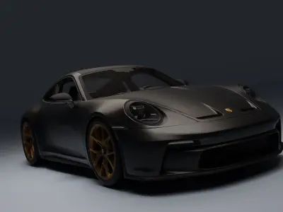 Porsche 911 GT3 Touring 2022 Low-poly 3D model